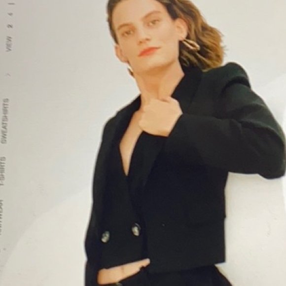 ZARA COMBINATION BLAZER VEST Black. XS. NWT - Picture 2 of 4